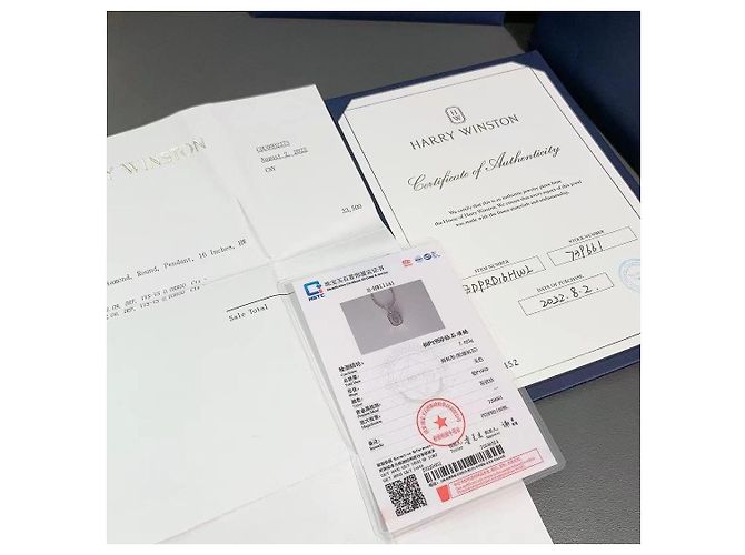 Collana Harry Winston in platino e diamanti Argento - vista 2