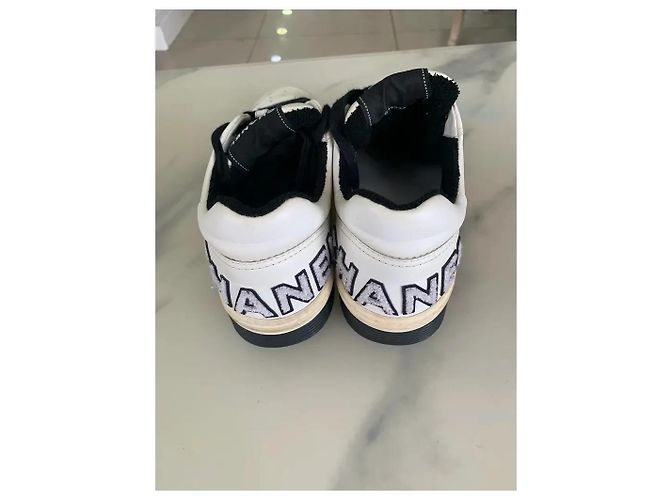 Sneaker Chanel in pelle bianca Bianco - vista 7