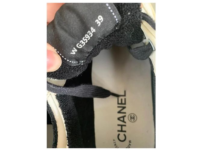 Sneaker Chanel in pelle bianca Bianco - vista 9