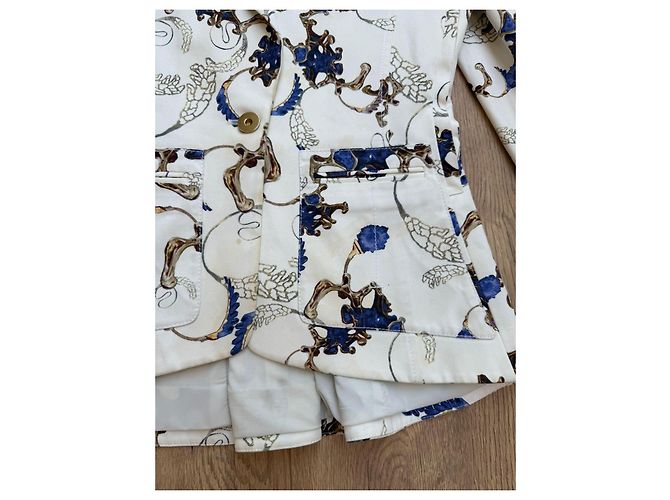 Giacca Altuzarra in cotone bianca e blu Bianco - vista 11
