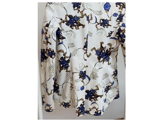 Giacca Altuzarra in cotone bianca e blu Bianco - vista 14