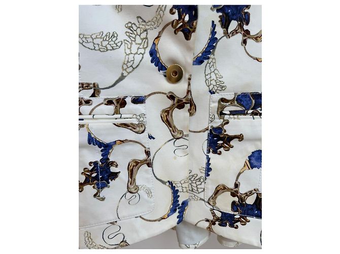 Giacca Altuzarra in cotone bianca e blu Bianco - vista 15