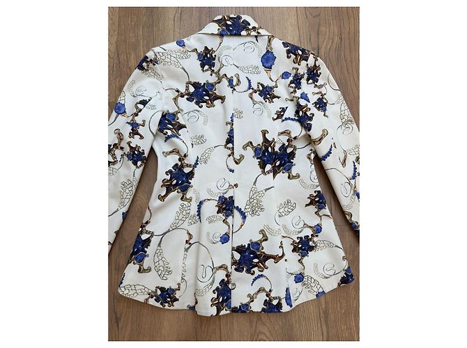 Giacca Altuzarra in cotone bianca e blu Bianco - vista 6