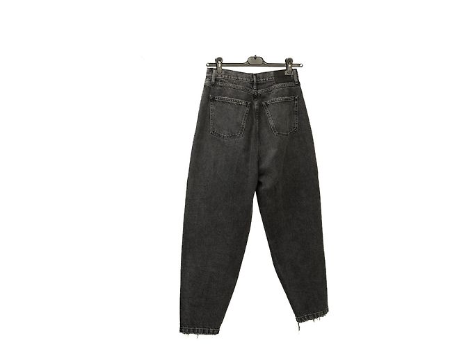 Sandro Boyfriend Jeans Grau Baumwolle Anthrazitgrau - Ansicht 2
