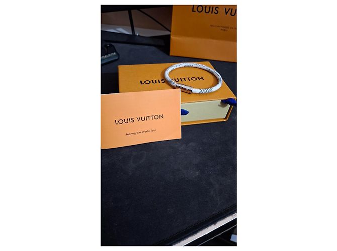 Bracciale Louis Vuitton Monogram World Tour Bianco - vista 2