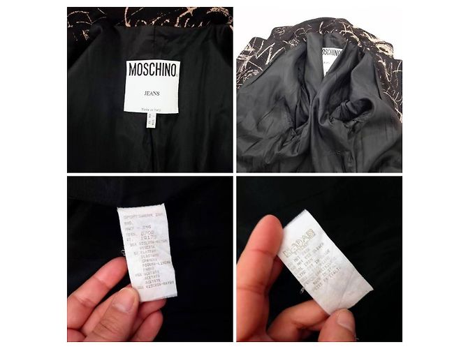 Moschino Jeans Vintage Graffiti Jacke Schwarz - Ansicht 10