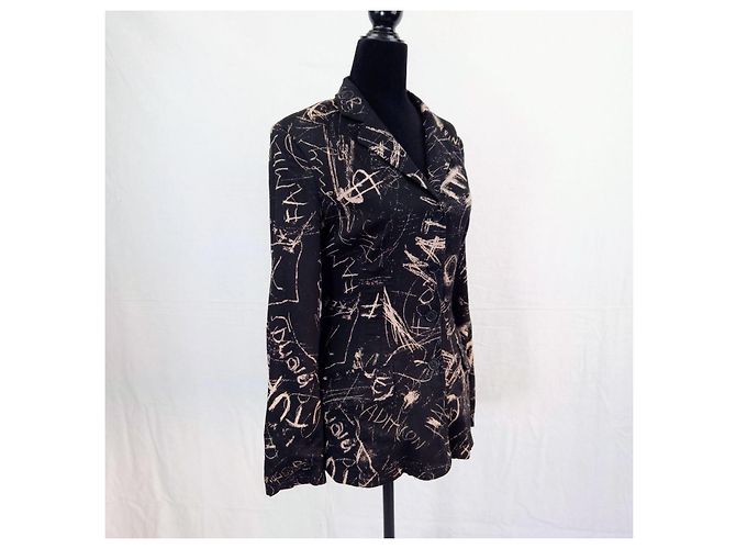 Moschino Jeans Vintage Graffiti Jacke Schwarz - Ansicht 4