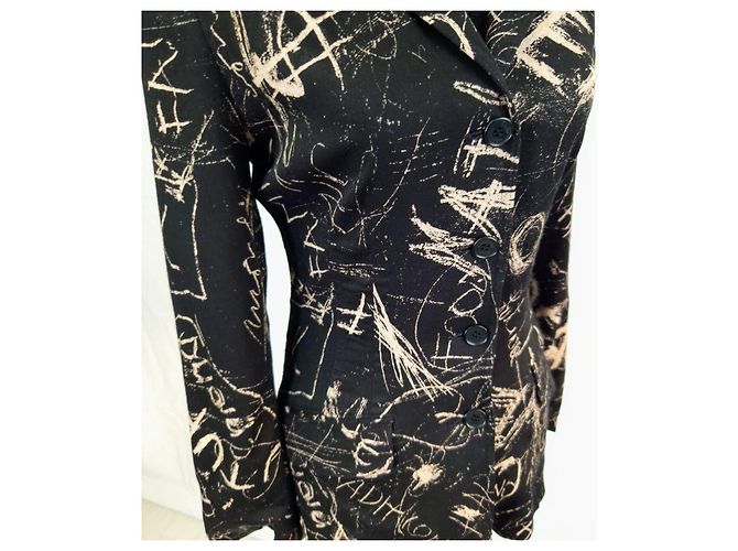 Moschino Jeans Vintage Graffiti Jacke Schwarz - Ansicht 6