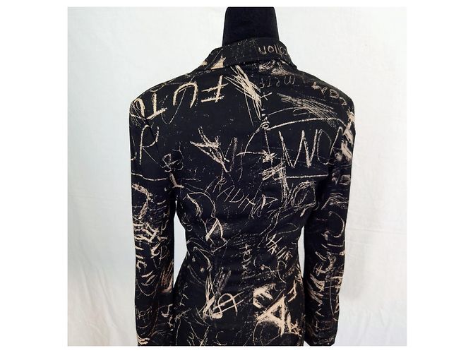 Moschino Jeans Vintage Graffiti Jacke Schwarz - Ansicht 7