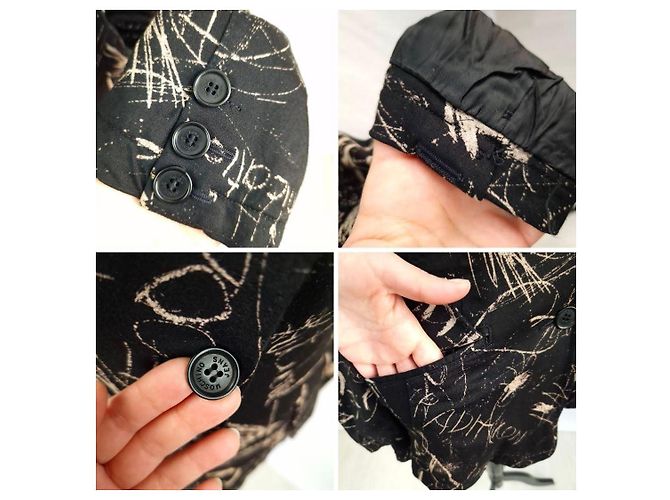 Moschino Jeans Vintage Graffiti Jacke Schwarz - Ansicht 9