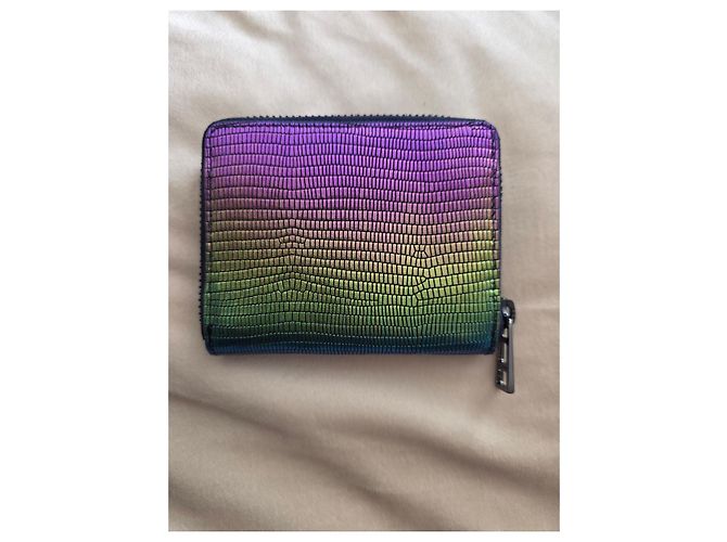 Zadig & Voltaire Multicolored Metallic Leather Wing Wallet Multiple colors - view 3