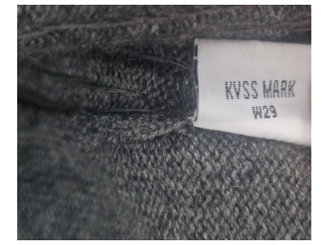 Eric Bompard Grauer Cardigan aus Kaschmir und Seide mit Pailletten - Ansicht 8