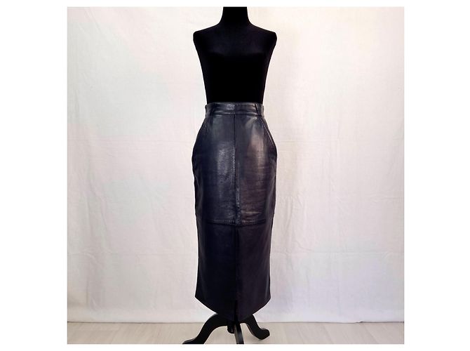 Lederkleid von Gianni Versace aus den 80ern Schwarz - Ansicht 7