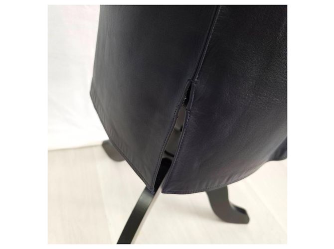 Lederkleid von Gianni Versace aus den 80ern Schwarz - Ansicht 9