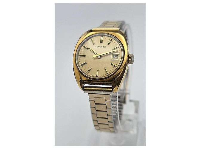 Relógio Feminino Longines, Relógio Mecânico Manual, Relógio Banho de Ouro Dourado - vista 2
