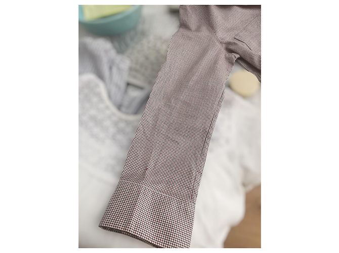 Vestido Dsquared2 de Terciopelo Marrón y Algodón a Cuadros Castaño - vista 18