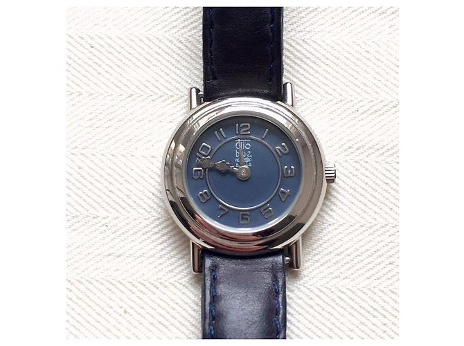 Orologio Clio Blue Argento e Blu Navy in Pelle - vista 13