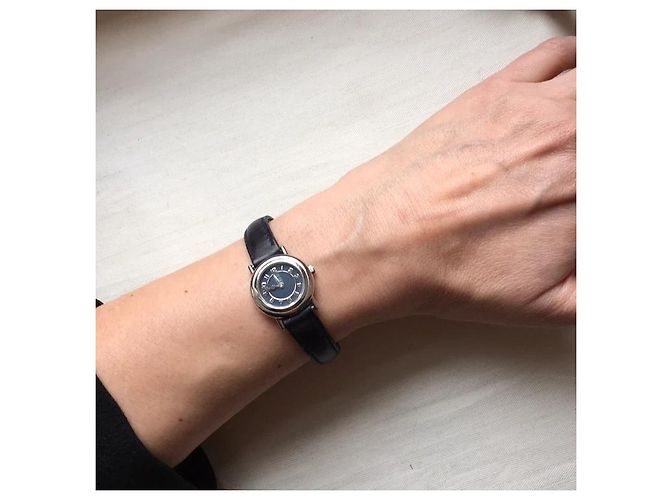 Orologio Clio Blue Argento e Blu Navy in Pelle - vista 2