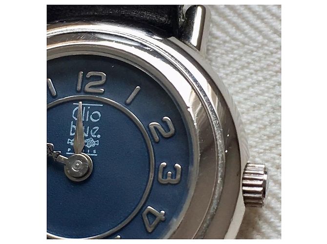 Orologio Clio Blue Argento e Blu Navy in Pelle - vista 6