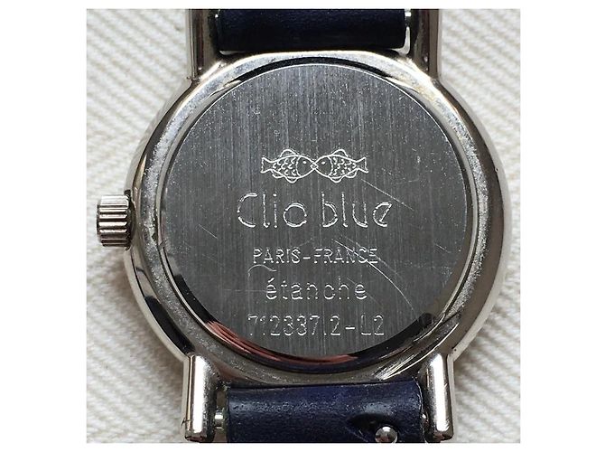 Orologio Clio Blue Argento e Blu Navy in Pelle - vista 9