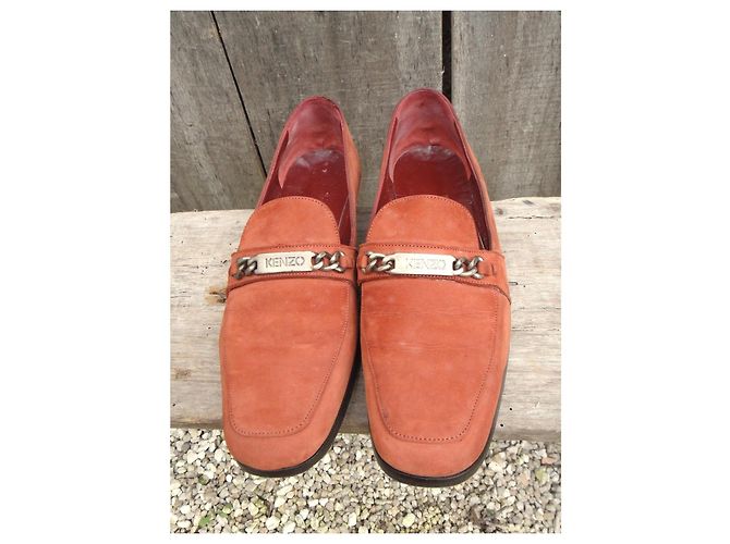 Mocassini Kenzo Corallo in Camoscio - vista 3