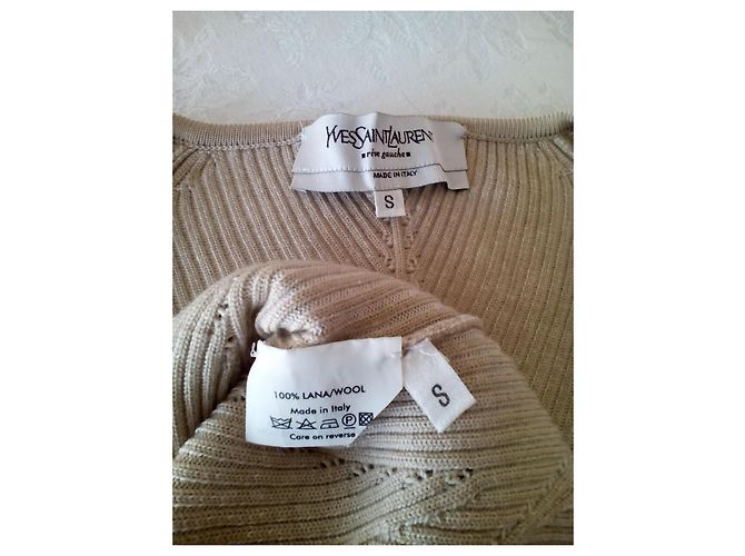 JERSEY DE LANA YVES SAINT LAURENT. Beige - vista 4