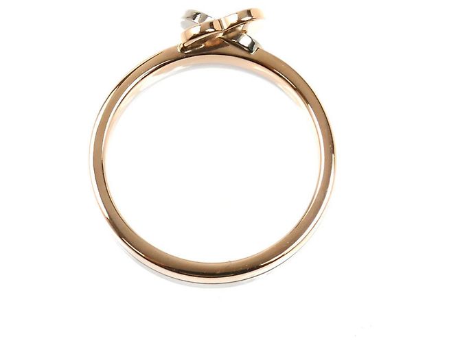 Anello Doppio Cuore in Oro Rosa e Bianco 18K Cartier - vista 4