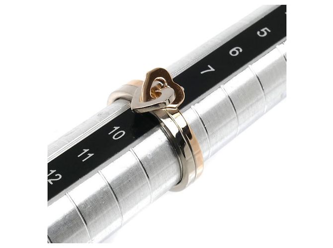 Anello Doppio Cuore in Oro Rosa e Bianco 18K Cartier - vista 6