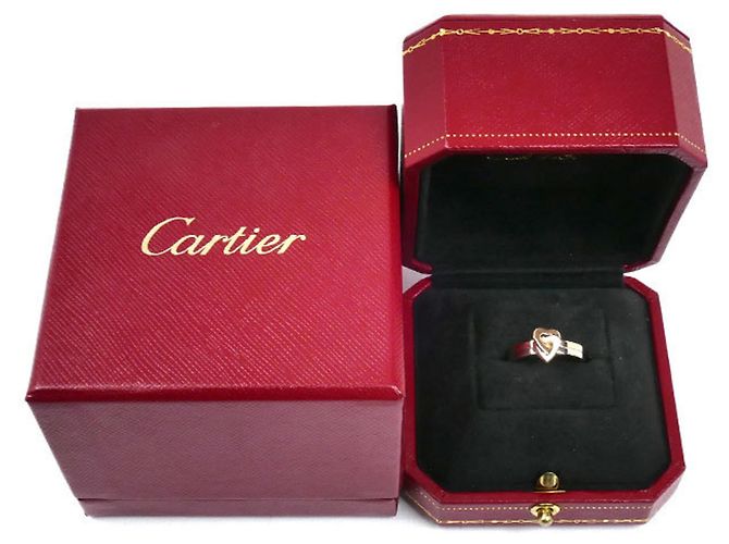 Anello Doppio Cuore in Oro Rosa e Bianco 18K Cartier - vista 8