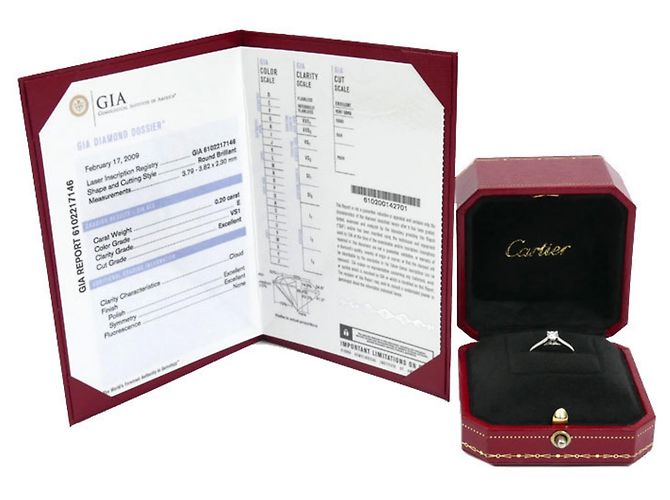 Cartier Platin 950 Diamant Solitär Ring - Ansicht 8