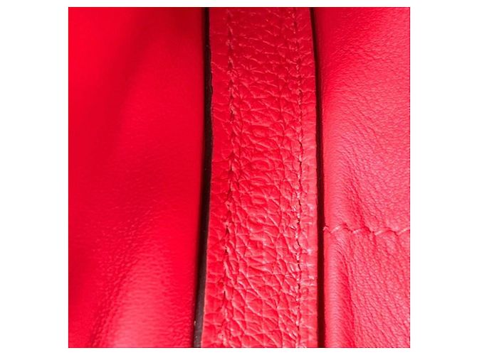 Borsa a mano Hermès Lovecraft 2424 in pelle rossa Rosso - vista 9