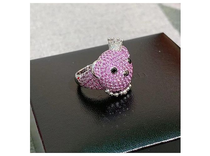 Autre Marque Anello largo Qeelin Qilin Bobo con rubino rosso e diamanti Rosa - vista 5