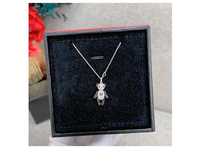 Autre Marque Collana Qeelin Bobo Panda in diamanti Argento - vista 3