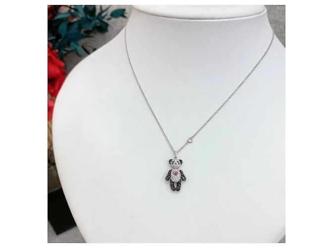 Autre Marque Collana Qeelin Bobo Panda in diamanti Argento - vista 4