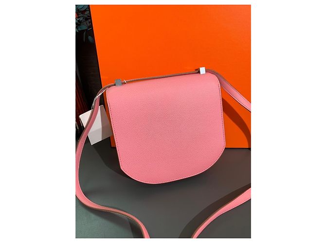 Borsa a mano Hermès Mosaic 19 1Q in pelle rosa - vista 2