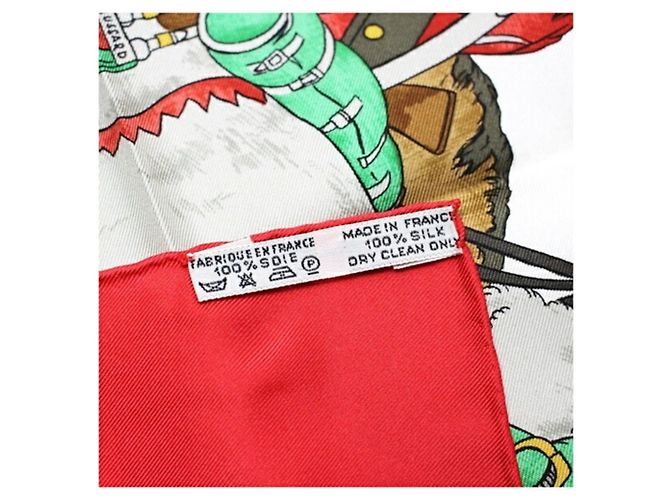 Foulard in seta Hermès - Marina e Cavalleria Bianco Rosso - vista 6