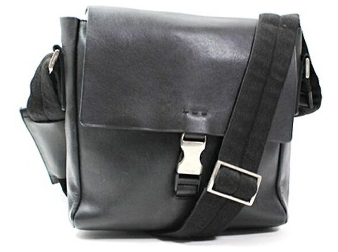 Borsa a tracolla in pelle scamosciata Prada Nero - vista 2