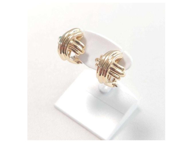 Orecchini a croce firmati Tiffany & Co. in oro 18K - vista 3