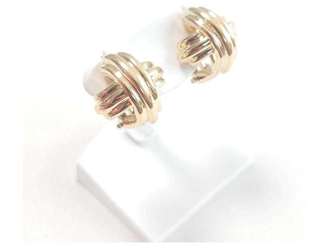 Orecchini a croce firmati Tiffany & Co. in oro 18K - vista 4