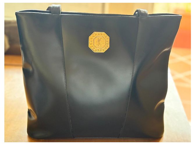 Borsa tote nera in pelle Yves Saint Laurent Nero - vista 7