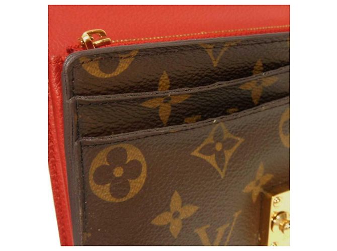 Cartera Pallas Long de Louis Vuitton Castaño Roja Fucsia - vista 10