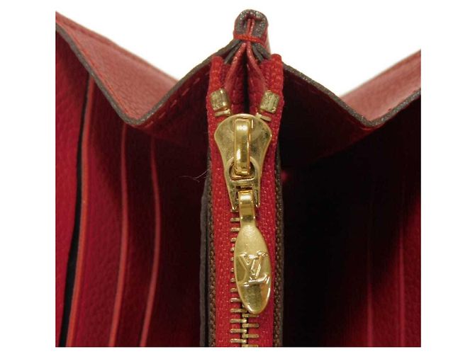 Cartera Pallas Long de Louis Vuitton Castaño Roja Fucsia - vista 17