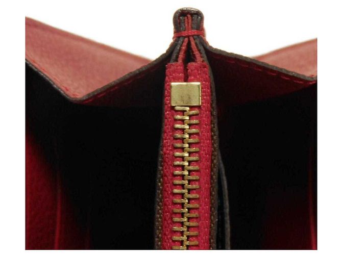 Cartera Pallas Long de Louis Vuitton Castaño Roja Fucsia - vista 18