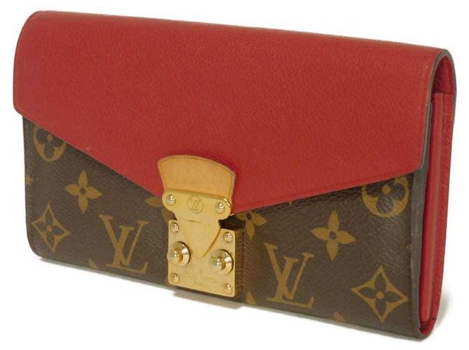 Cartera Pallas Long de Louis Vuitton Castaño Roja Fucsia - vista 2