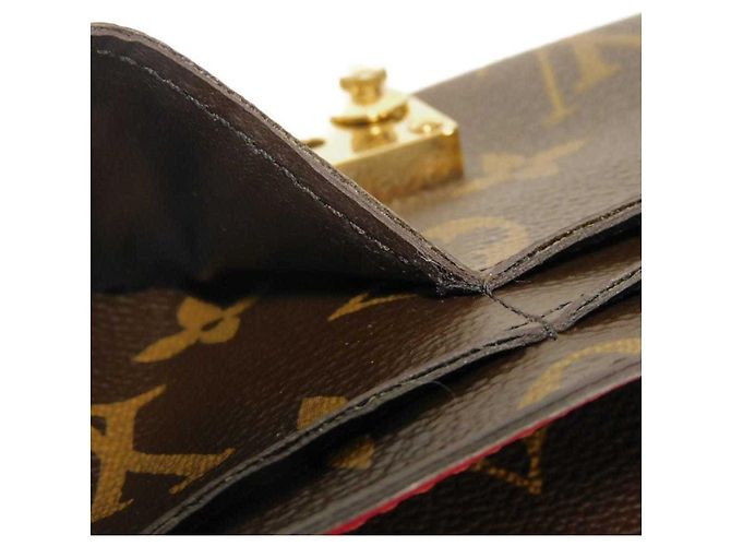 Cartera Pallas Long de Louis Vuitton Castaño Roja Fucsia - vista 21