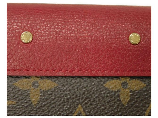 Cartera Pallas Long de Louis Vuitton Castaño Roja Fucsia - vista 25