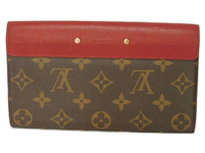 Cartera Pallas Long de Louis Vuitton Castaño Roja Fucsia - vista 3