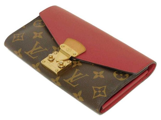 Cartera Pallas Long de Louis Vuitton Castaño Roja Fucsia - vista 4