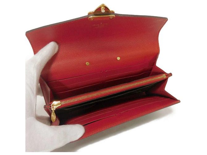 Cartera Pallas Long de Louis Vuitton Castaño Roja Fucsia - vista 5