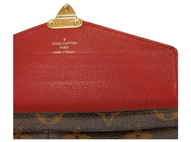 Cartera Pallas Long de Louis Vuitton Castaño Roja Fucsia - vista 9